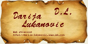 Darija Lukanović vizit kartica